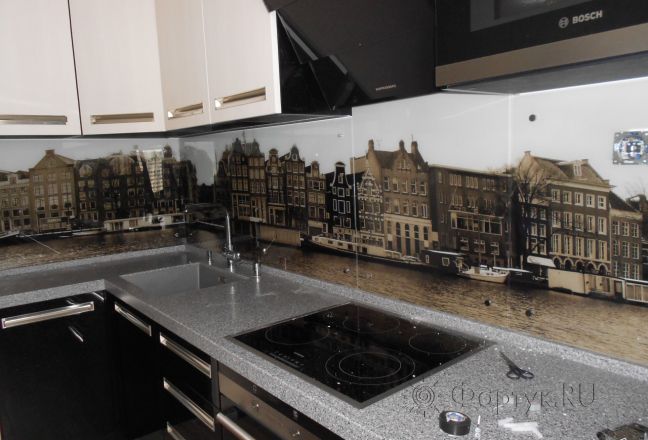 Фартук с фотопечатью фото: путешествие по амстердаму, заказ #УТ-1691, Коричневая кухня. Изображение 183686