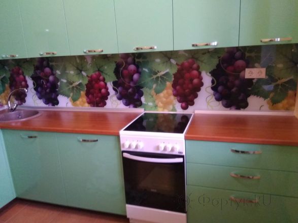 Скинали для кухни фото: рисованный виноград , заказ #ИНУТ-3899, Зеленая кухня.