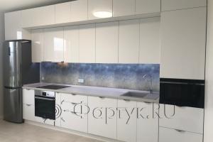 Фартук для кухни фото: серебрянная россыпь, заказ #ИНУТ-5707, Белая кухня.