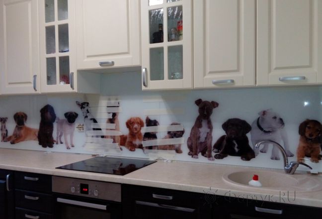 Фартук с фотопечатью фото: собаки, заказ #УТ-1205, Коричневая кухня. Изображение 87472