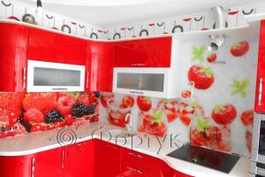 Скинали фото: сочные ягоды., заказ #s-278, Красная кухня.
