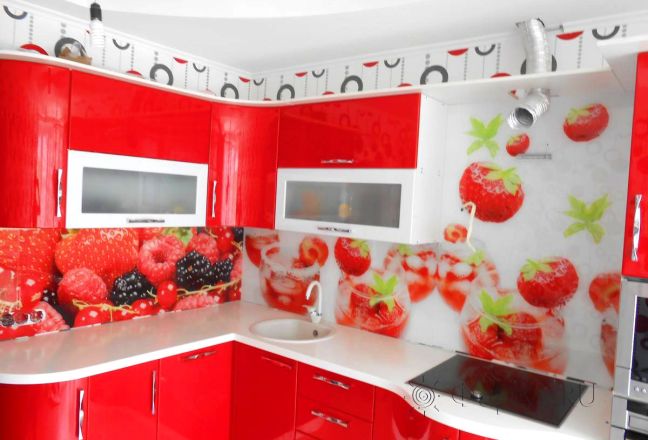 Скинали фото: сочные ягоды., заказ #s-278, Красная кухня. Изображение 112164