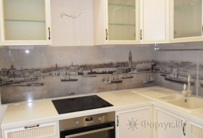 Фартук для кухни фото: старинная картина., заказ #SN-47, Белая кухня. Изображение 110958