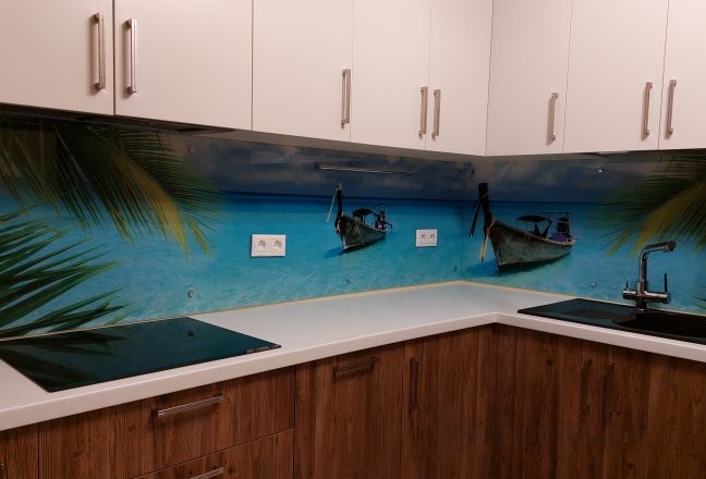 Фартук с фотопечатью фото: тропическое море, заказ #ИНУТ-11279, Коричневая кухня. Изображение 82970