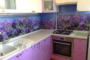 Фартук фото: цветущая сирень, заказ #УТ-1231, Фиолетовая кухня.