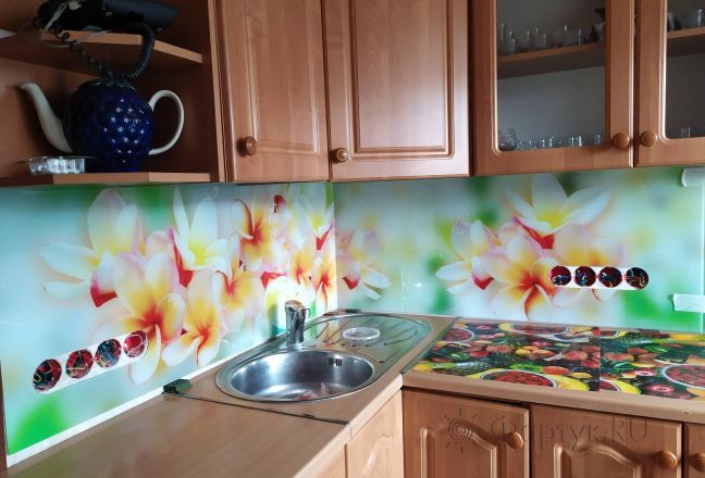 Фартук с фотопечатью фото: цветы, заказ #ИНУТ-5827, Коричневая кухня. Изображение 244958
