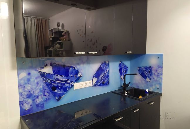 Скинали фото: уникальный голубой бриллиант, заказ #ИНУТ-13771, Черная кухня. Изображение 208832