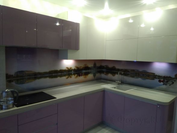 Фартук фото: вашингтон, белый дом, заказ #ИНУТ-114, Фиолетовая кухня.