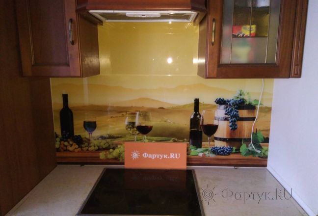 Фартук с фотопечатью фото: вино и фрукты, заказ #ГМУТ-633, Коричневая кухня. Изображение 205144