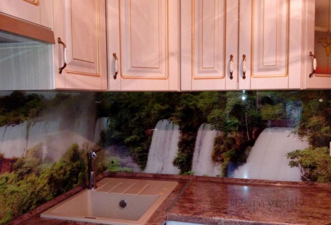Фартук с фотопечатью фото: водопад, заказ #УТ-1245, Коричневая кухня. Изображение 183632