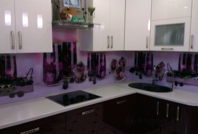 Фартук фото: ягодный микс, заказ #УТ-1026, Фиолетовая кухня.