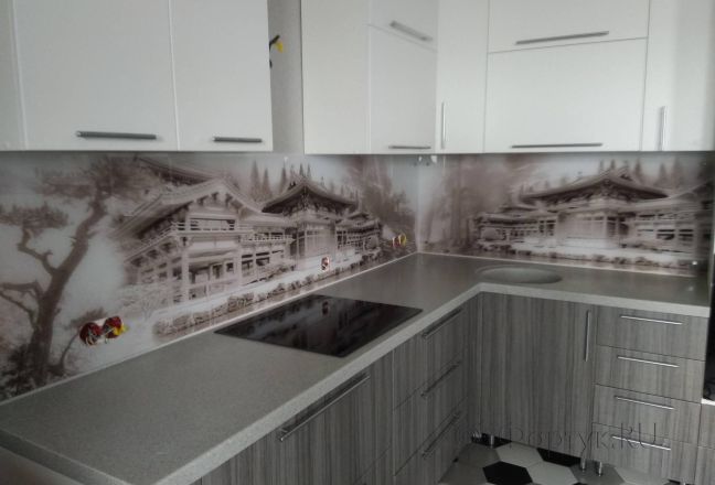 Стеновая панель фото: японский коллаж, заказ #ИНУТ-3416, Серая кухня. Изображение 147208