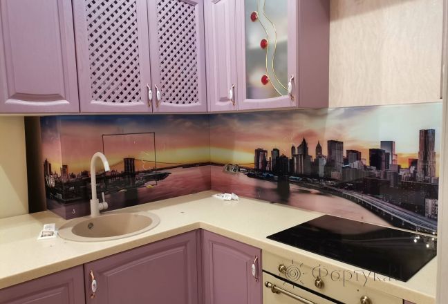 Фартук фото: закат, заказ #ИНУТ-8130, Фиолетовая кухня. Изображение 147016