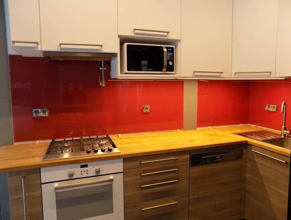 Фартук с фотопечатью фото: заливка однотонным цветом, заказ #УТ-324, Коричневая кухня.