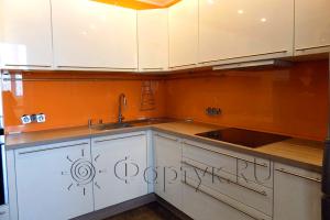 Фартук для кухни фото: заливка однотонным цветом, заказ #УТ-404, Белая кухня.