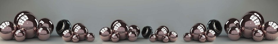 Скинали — металлические шары на сером фоне