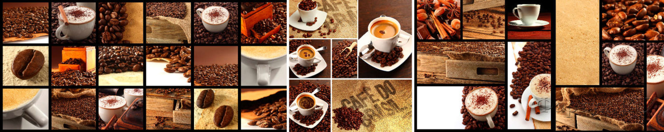 Скинали — Коллаж: белые чашки кофе и шоколад