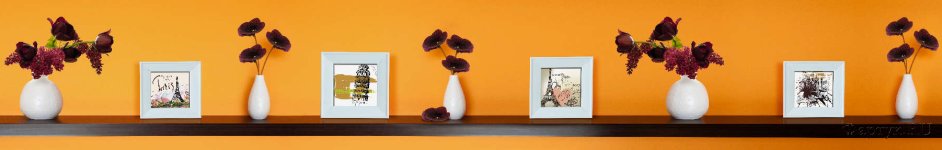 Скинали — Картина и белая ваза с цветами 