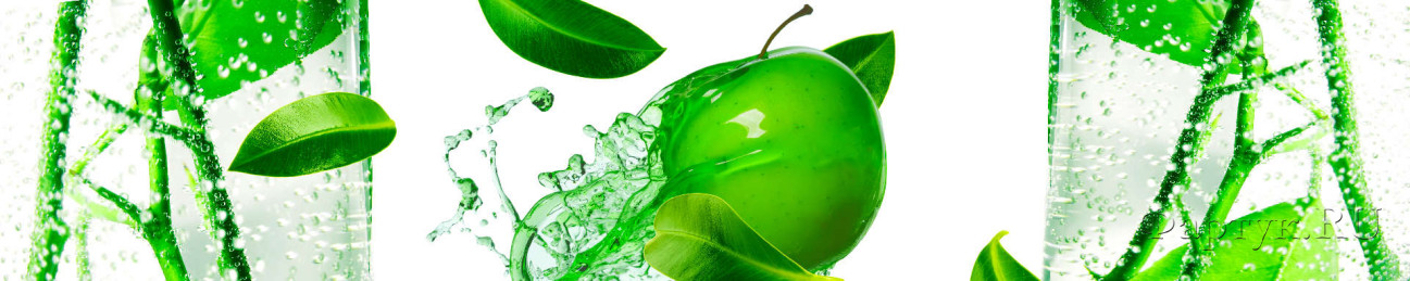 Скинали — Зеленое яблоко и листья в воде