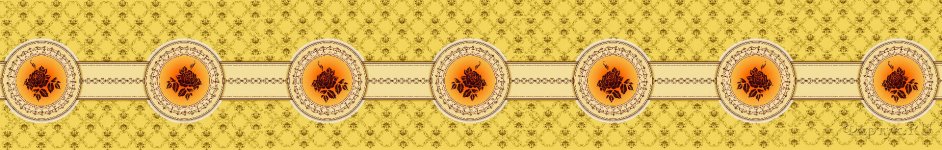 Скинали — Цветы в круге с желтым фоном
