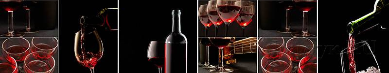 Скинали — Красное вино в бокалах и бутылках