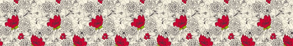 Скинали — Красные и черно-белые цветы