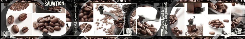 Скинали — Кофейный коллаж: кофемолка и зерна кофе