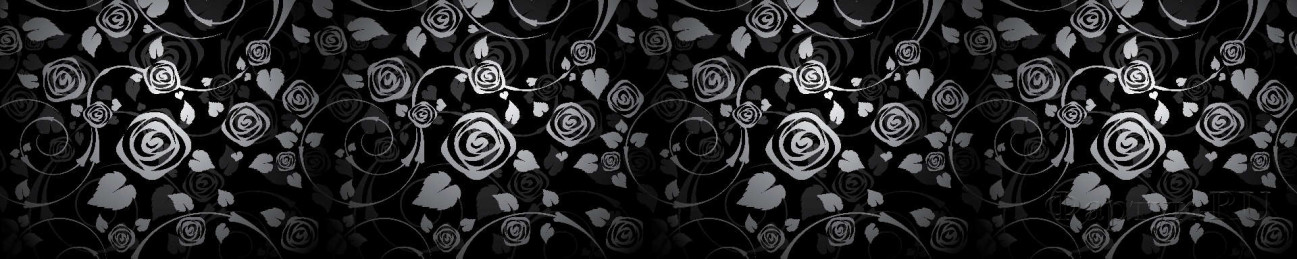 Скинали — Нарисованные цветы на черном фоне