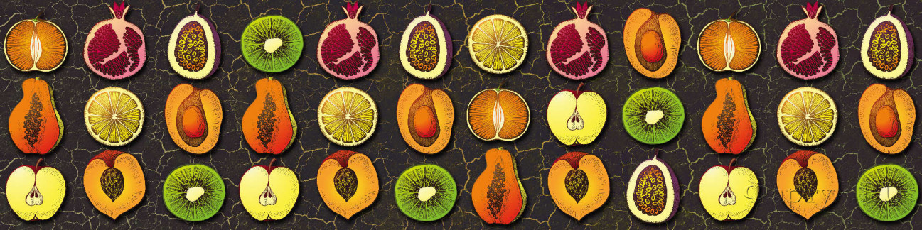Скинали — Нарисованные фрукты в разрезе