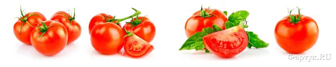 Скинали — Спелые помидоры на белом фоне 
