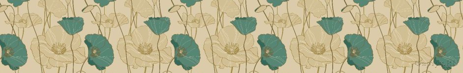 Скинали — Голубые цветы в стиле ретро