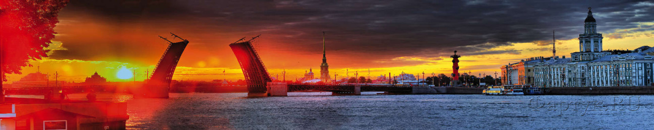 Скинали — Разводной мост над рекой Нева, символ Санкт-Петербурга