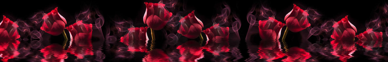 Скинали — Красные розы в воде с дымкой