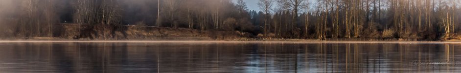 Скинали — Осенний лес в тумане у реки
