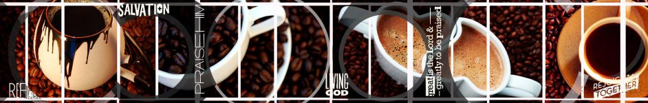 Скинали — Коллаж кофейных зерен и чашка кофе
