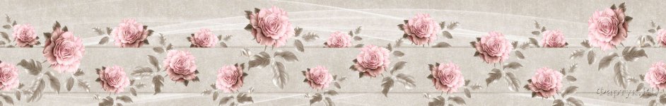 Скинали — Нежно-розовые розы на сером фоне 