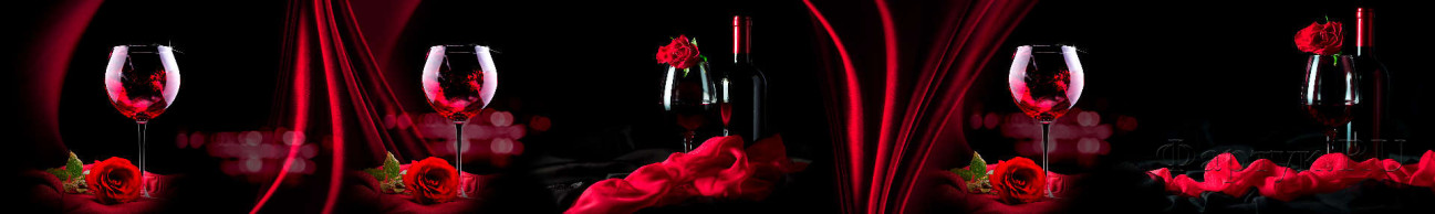 Скинали — Романтика: красная роза и бокал вина 