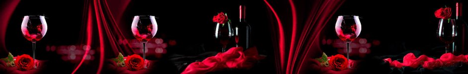 Скинали — Романтика: красная роза и бокал вина 