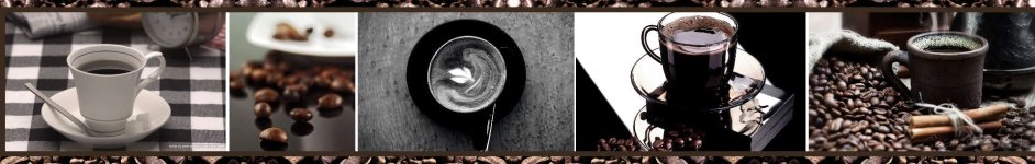Скинали — Коллаж кофе в чашках и зерна