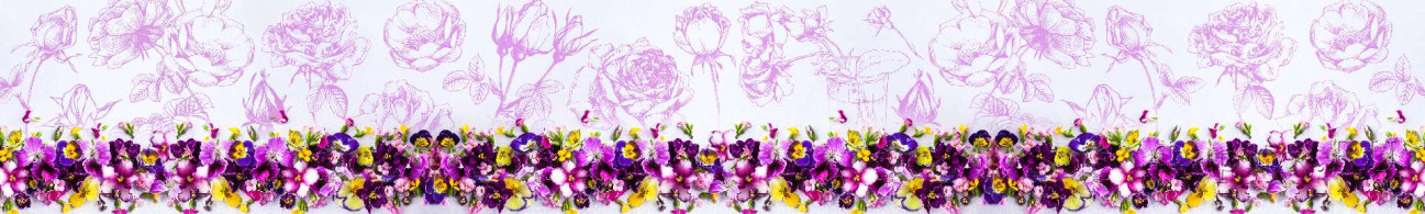 Скинали — Фиолетовые цветы на сиреневом фоне