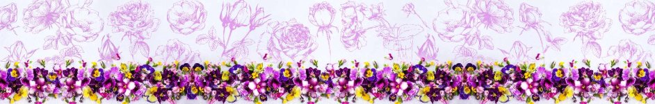 Скинали — Фиолетовые цветы на сиреневом фоне