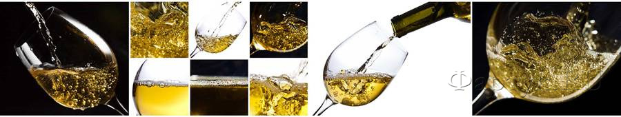 Скинали — Белое вино в красивых бокалах