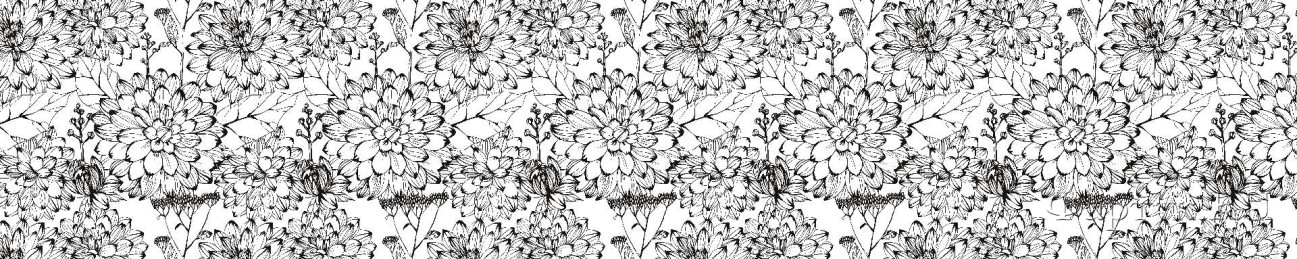 Скинали — Черные цветы на белом фоне
