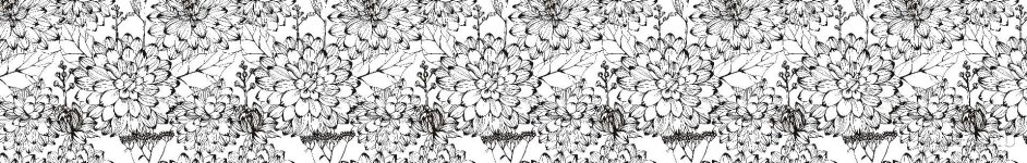 Скинали — Черные цветы на белом фоне