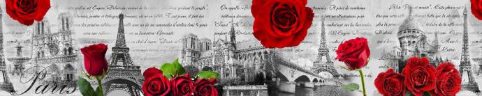 Скинали — Красные розы на фоне надписей 