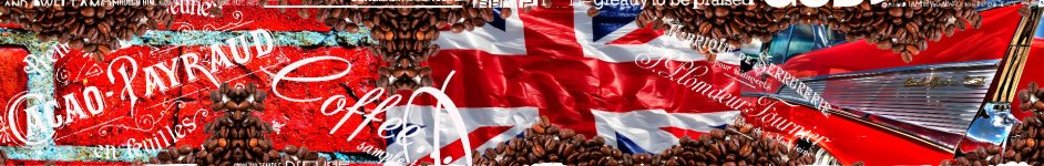 Скинали — Коллаж кофе и британский флаг