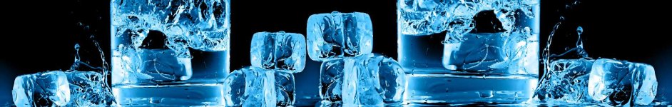 Скинали — Синие кубики льда на черном фоне 