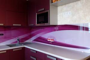 Фартук фото: абстракция, заказ #УТ-2346, Фиолетовая кухня.