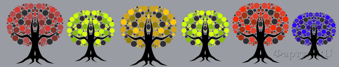 Скинали — Красочные абстрактные деревья