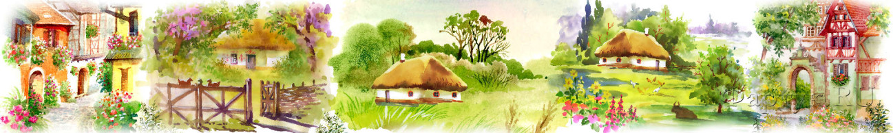 Скинали — Картина Домик в деревне